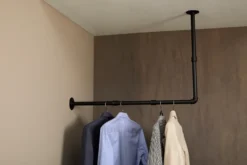 Tøjstativ til væg/loft Ø25 mm sort