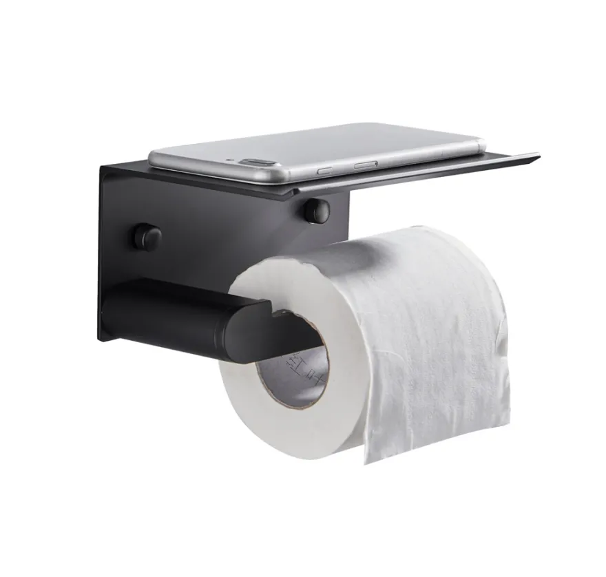 Toiletpapirholder m/hylde - REN