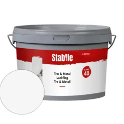Træ & Metal 40 hvid maling 2,25 liter - Stabile®