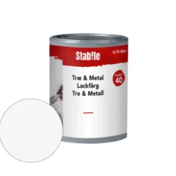 Træ & Metal 40 hvid maling 0,75 liter - Stabile®