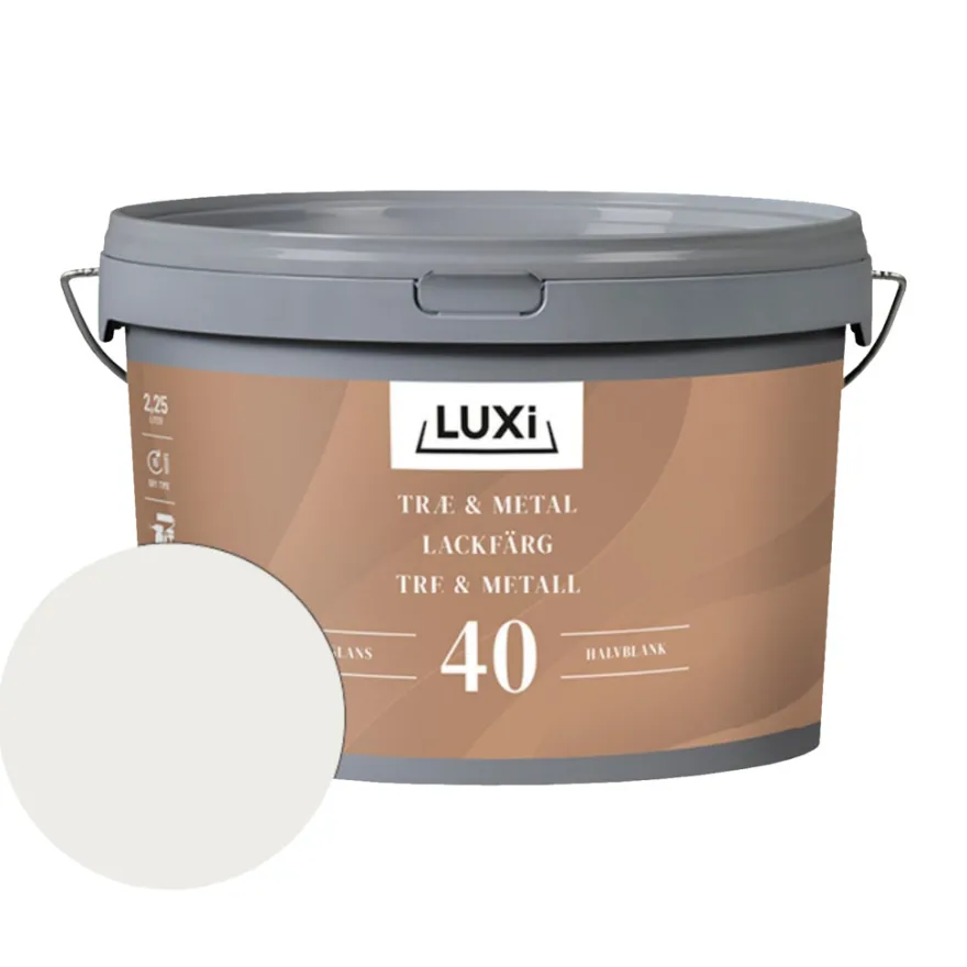 Træ & Metal 40 renhvid (RAL 9010) 2,25 liter - LUXI®