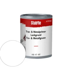 Træ- & metalprimer hvid vandbaseret 0,75 liter - Stabile®