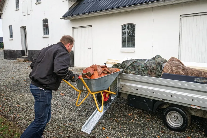Trailerrampe til sidemontering 100 x 47 x 21,5 cm