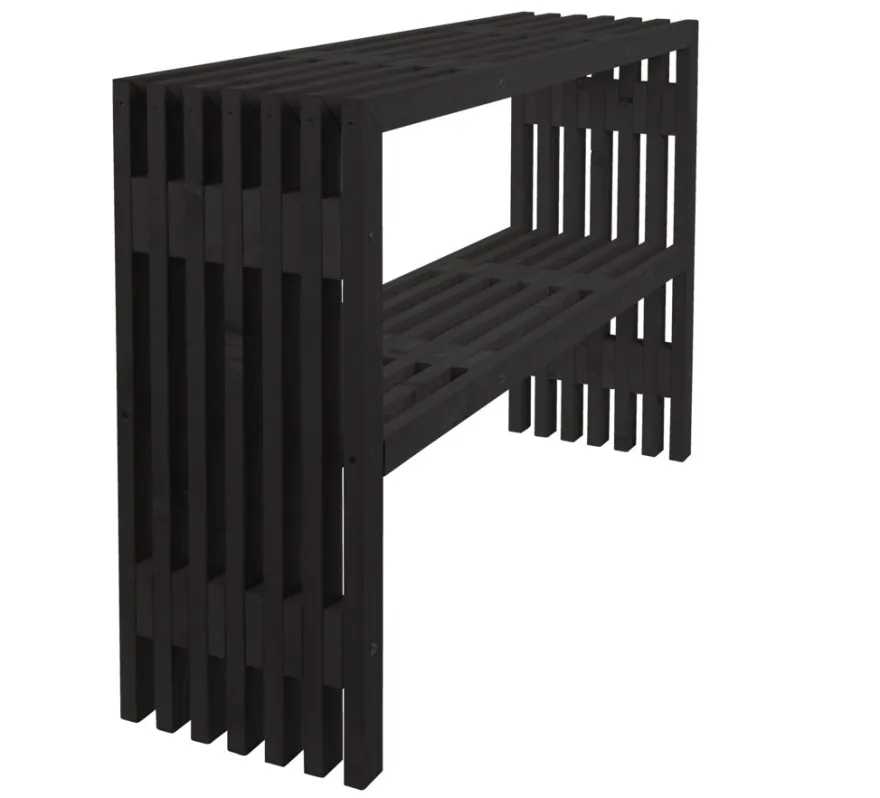 Tralle plantebord sort 115 x 32 x 80 cm