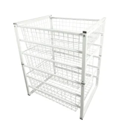 Trådreol m/3 skuffer hvid 63 x 43,5 x 54,5 cm - Homefixer