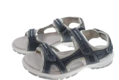 Trekkingsandaler dame denimfarvet læder str. 40