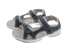 Trekkingsandaler dame denimfarvet læder str. 39