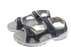 Trekkingsandaler dame denimfarvet læder str. 41