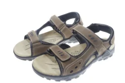 Trekkingsandaler herre brun læder str. 42
