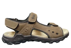 Trekkingsandaler herre brun læder str. 44