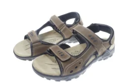 Trekkingsandaler herre brun læder str. 43