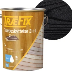 TræFix® sort træbeskyttelse 2-i-1 5 liter
