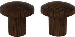 Træknop Ø25 mm røget eg - 2 stk.