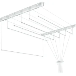 Tørrestativ m/snoretræk lofthængt 150 x 51 cm