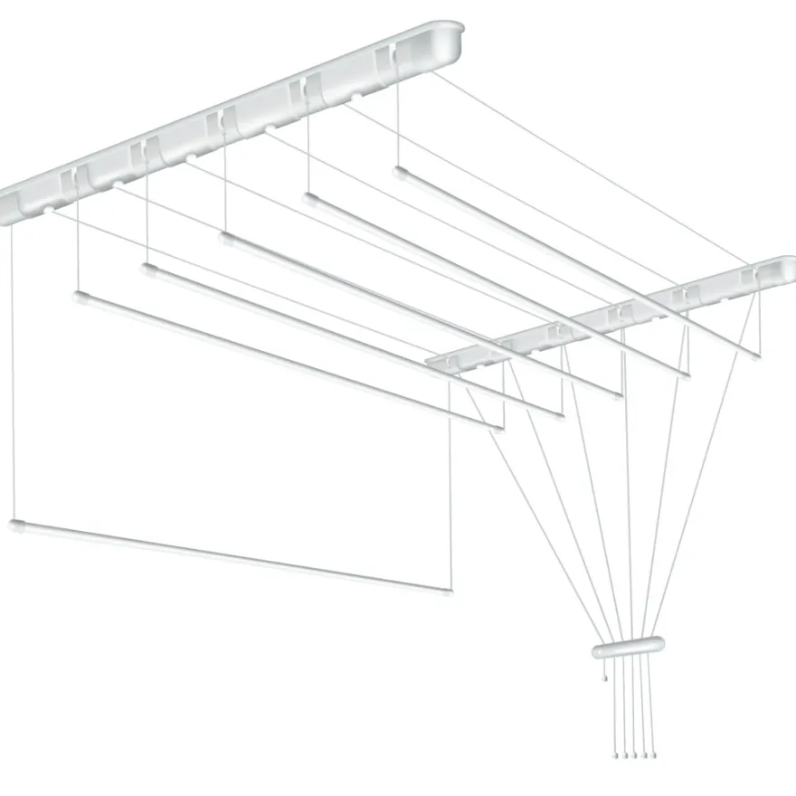 Tørrestativ m/snoretræk lofthængt 120 x 51 cm