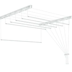 Tørrestativ m/snoretræk lofthængt 120 x 51 cm