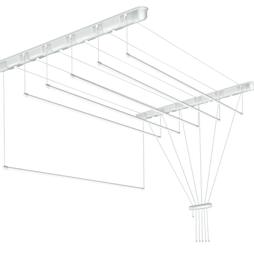 Tørrestativ m/snoretræk lofthængt 180 x 51 cm