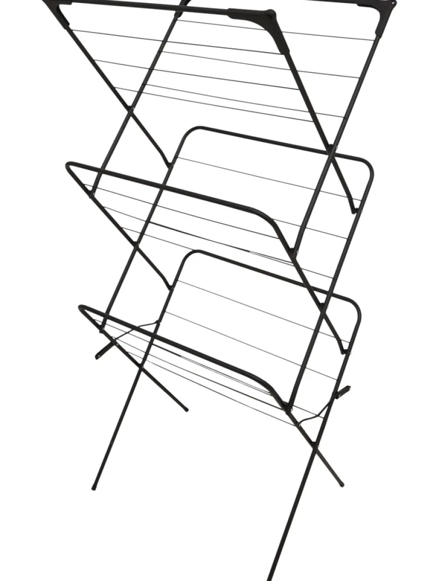 Tørrestativ sort 62 × 50 × 138 cm