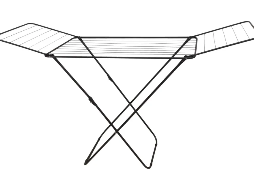 Tørrestativ sort 180 x 55 x 95 cm