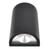 Udendørs væglampe LED aluminium/glas sort