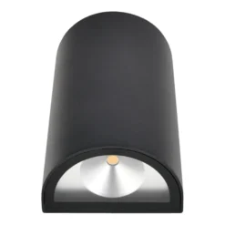 Udendørs væglampe LED aluminium/glas sort