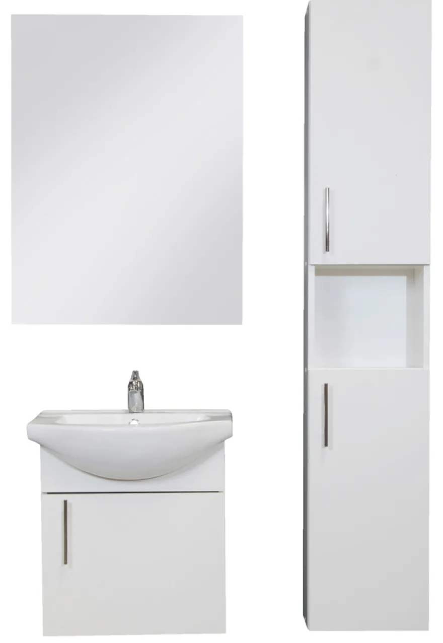 Underskab m/vask Basic NR2 hvid - REN
