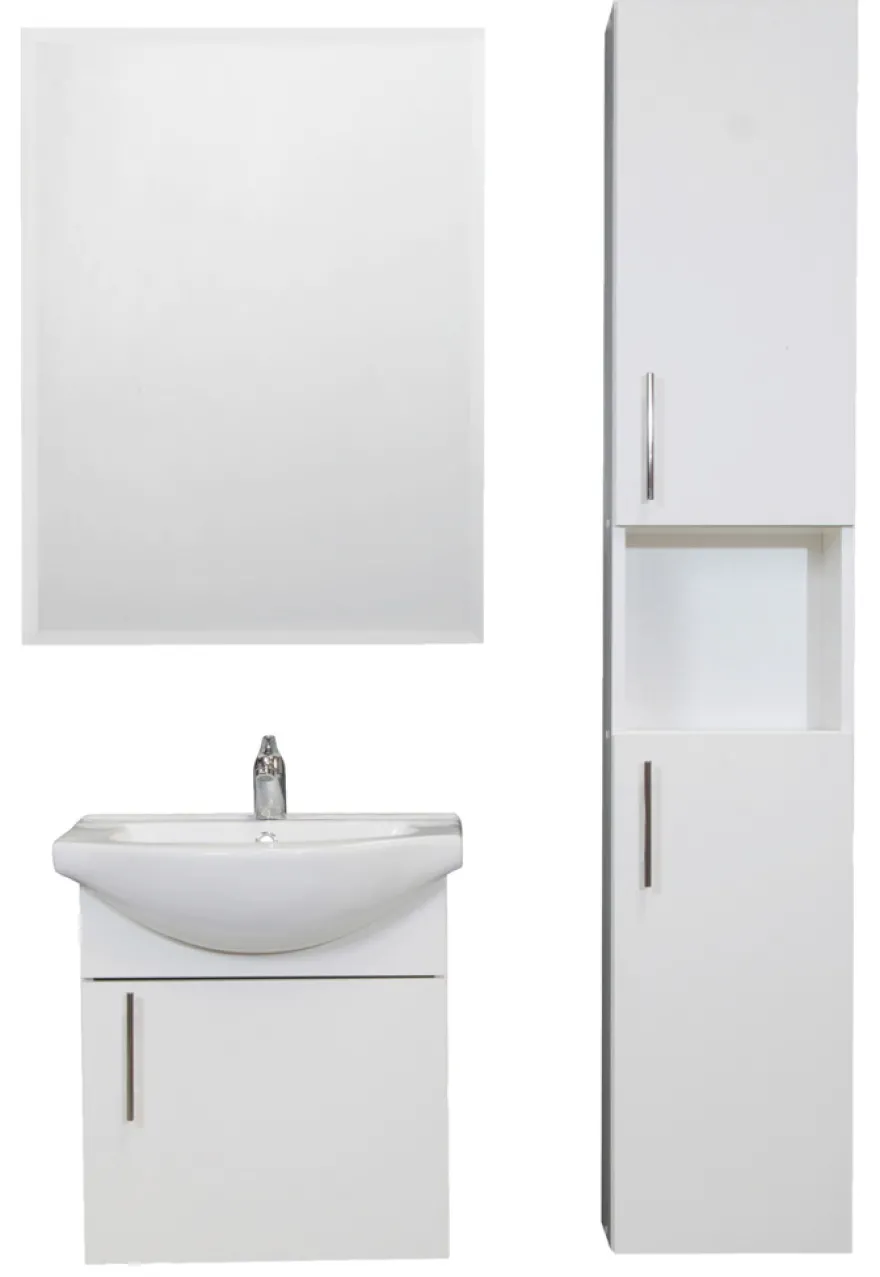 Underskab m/vask Basic NR2 hvid - REN