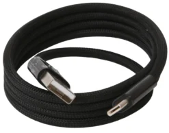USB-A til USB-C magnetisk kabel 1 meter sort