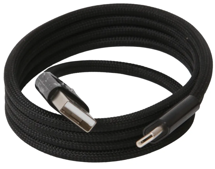 USB-A til USB-C magnetisk kabel 1 meter sort
