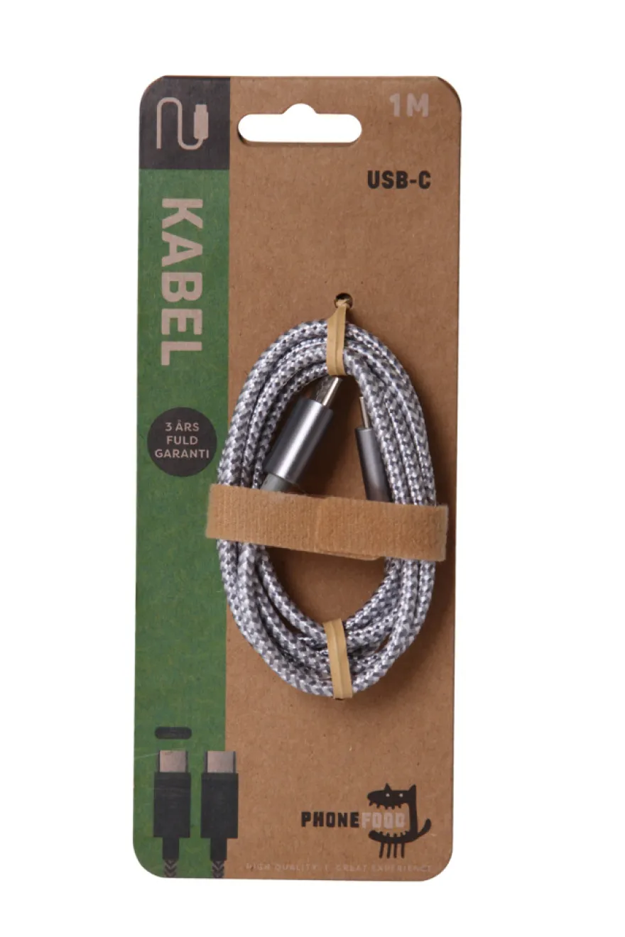 USB-C til USB-C kabel - 1 meter