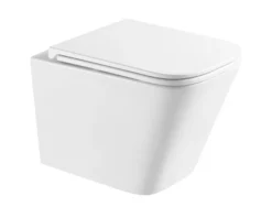 Væghængt toilet kantet m/Vortex skyl - hvid