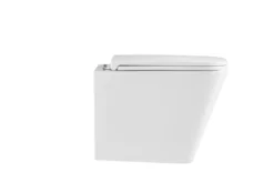 Væghængt toilet kantet m/Vortex skyl - hvid