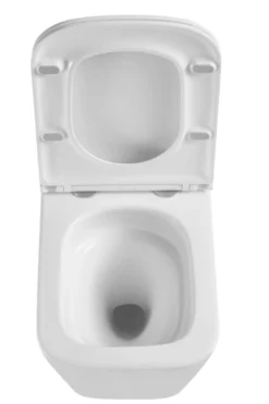Væghængt toilet kantet m/Vortex skyl - hvid