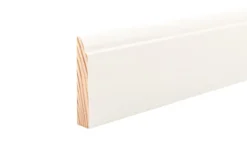 Vægliste fyr hvid - 9 x 43 x 3000 mm