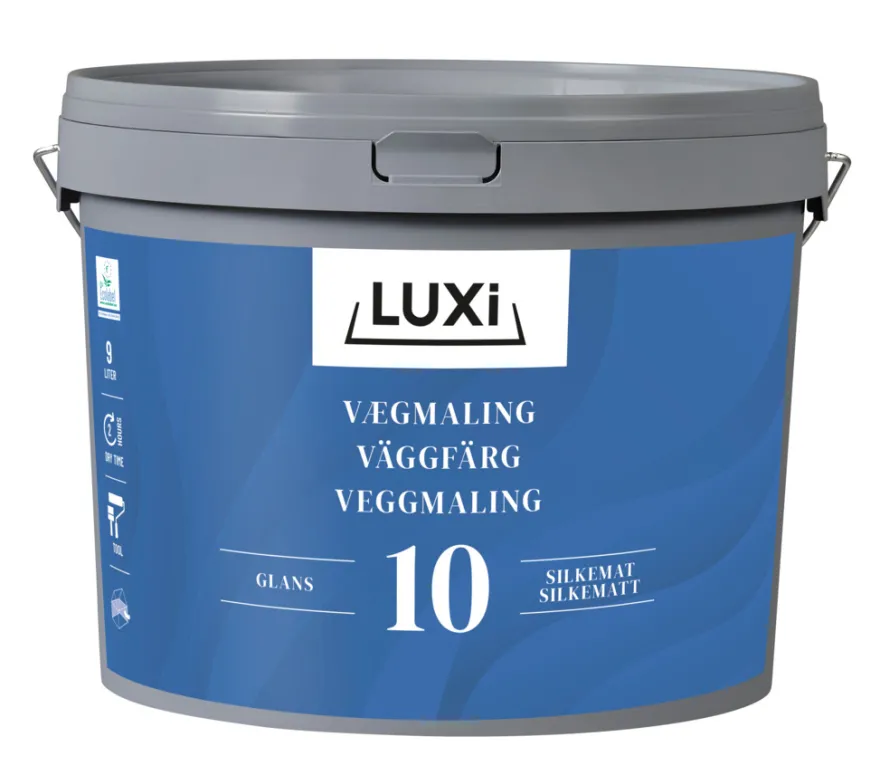 Vægmaling 10 hvid 9 liter - LUXI®