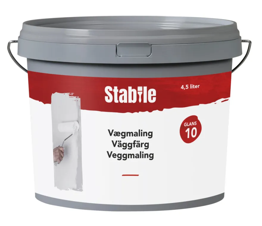 Vægmaling 10 hvid 4,5 liter - Stabile®