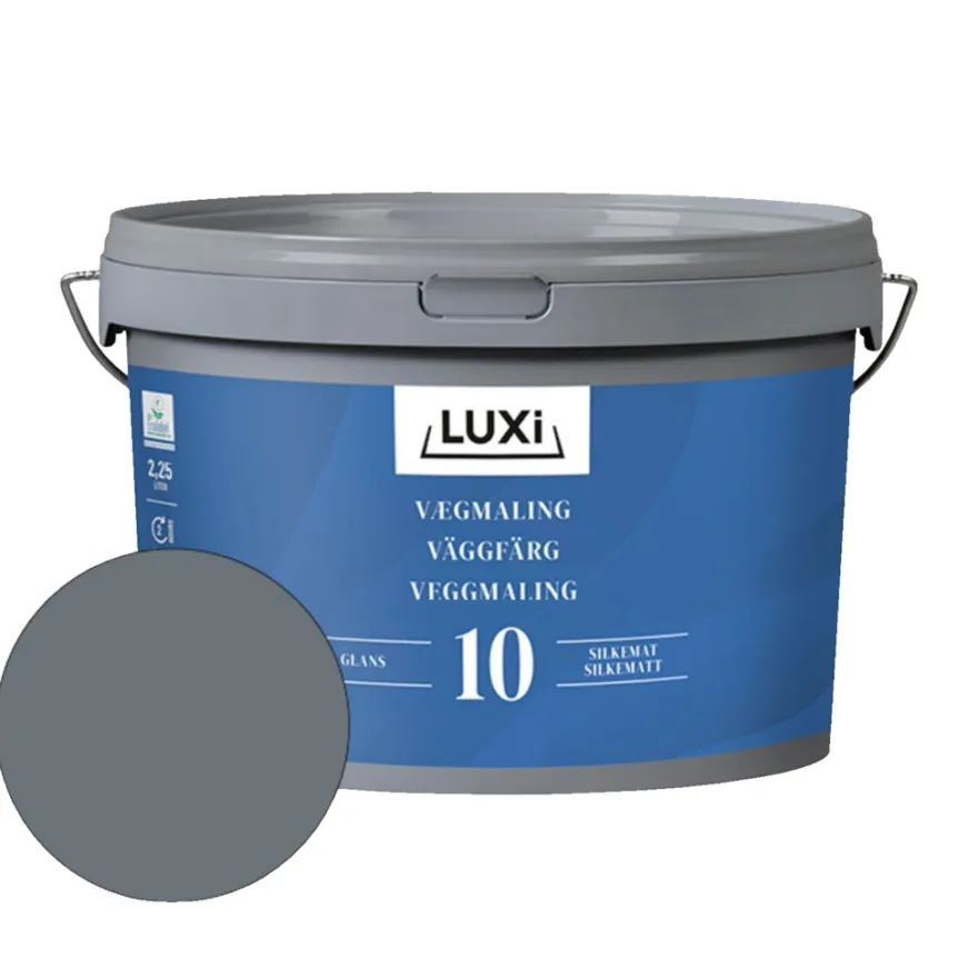Vægmaling 10 mørkegrå 2,25 liter - LUXI®
