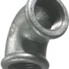 Vinkel galvaniseret 3/4" - muffe/muffe 90 gr.