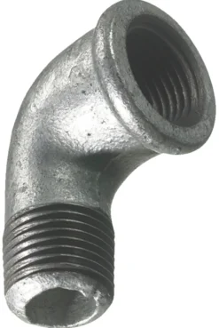 Vinkel galvaniseret 3/4" - muffe/nippel 90 gr.