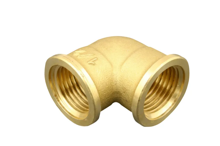 Vinkel messing 1/2" muffe/muffe