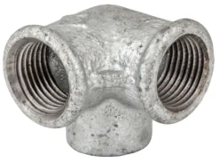 Vinkel m/sideudløb galvaniseret 1/2"