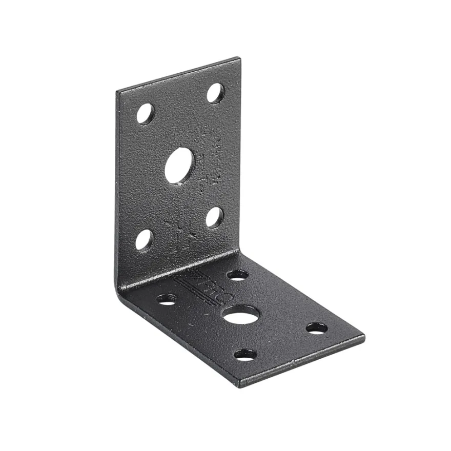 Vinkelbeslag sort 50 x 50 x 35 mm