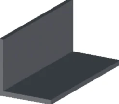 Vinkelliste sort pvc 25 x 25 x 2000 mm