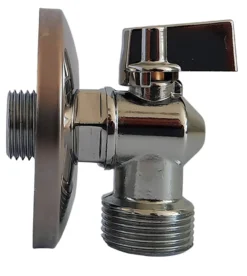 Vinkelventil 1/2" x 3/4" med kontraventil krom