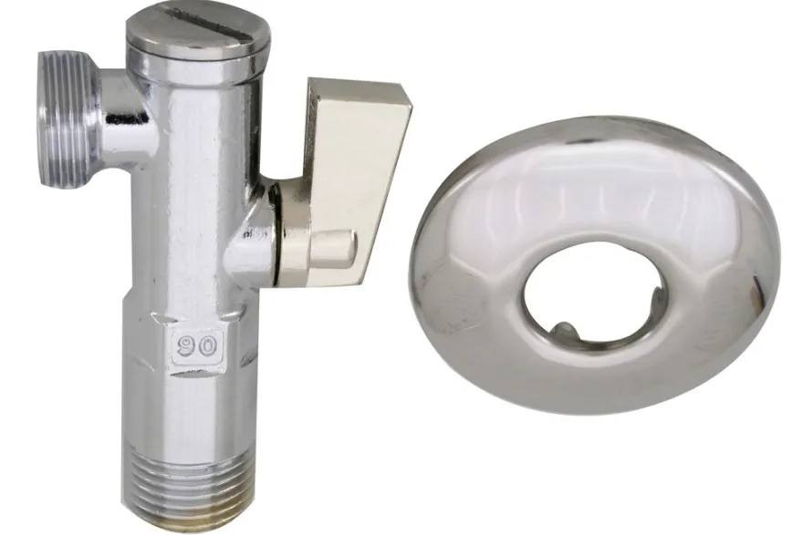 Vinkelventil med filter 1/2" x 1/2"