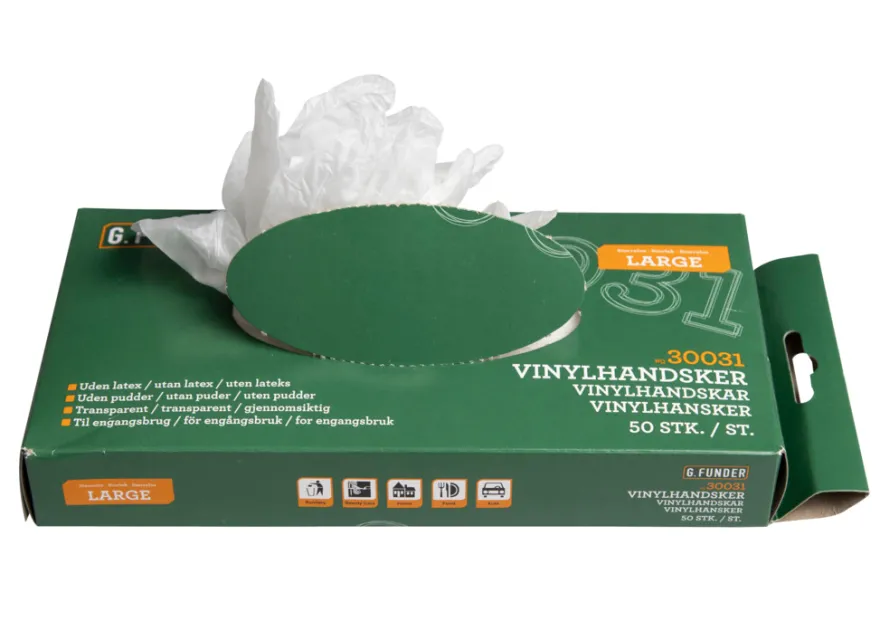 Vinylhandsker str. L 50 stk. - G. Funder
