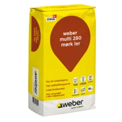 Weber Multi 280 Farvet hæftemørtel Mørk ler 18 kg