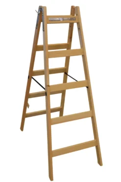 Wienerstige i træ 5 trin 142 cm - Silkeborg Stigefabrik