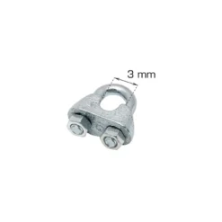 Wireklamme 3 mm 2 stk.